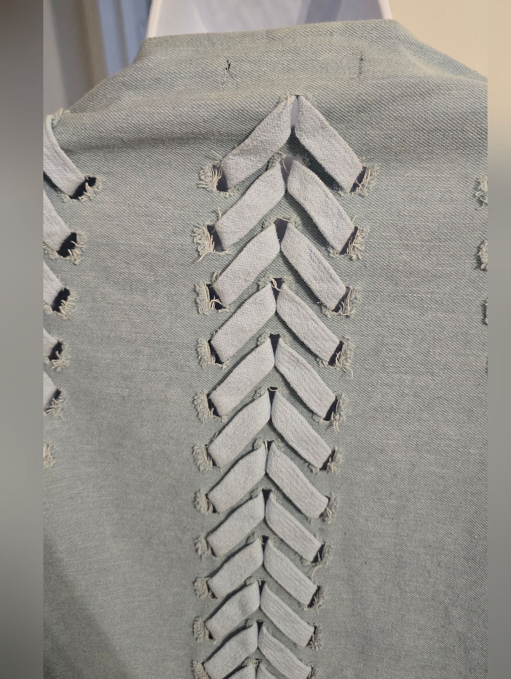 Akira Label Phantogram Denim Poncho with Laces OS Sold out online - Picture 8 of 15